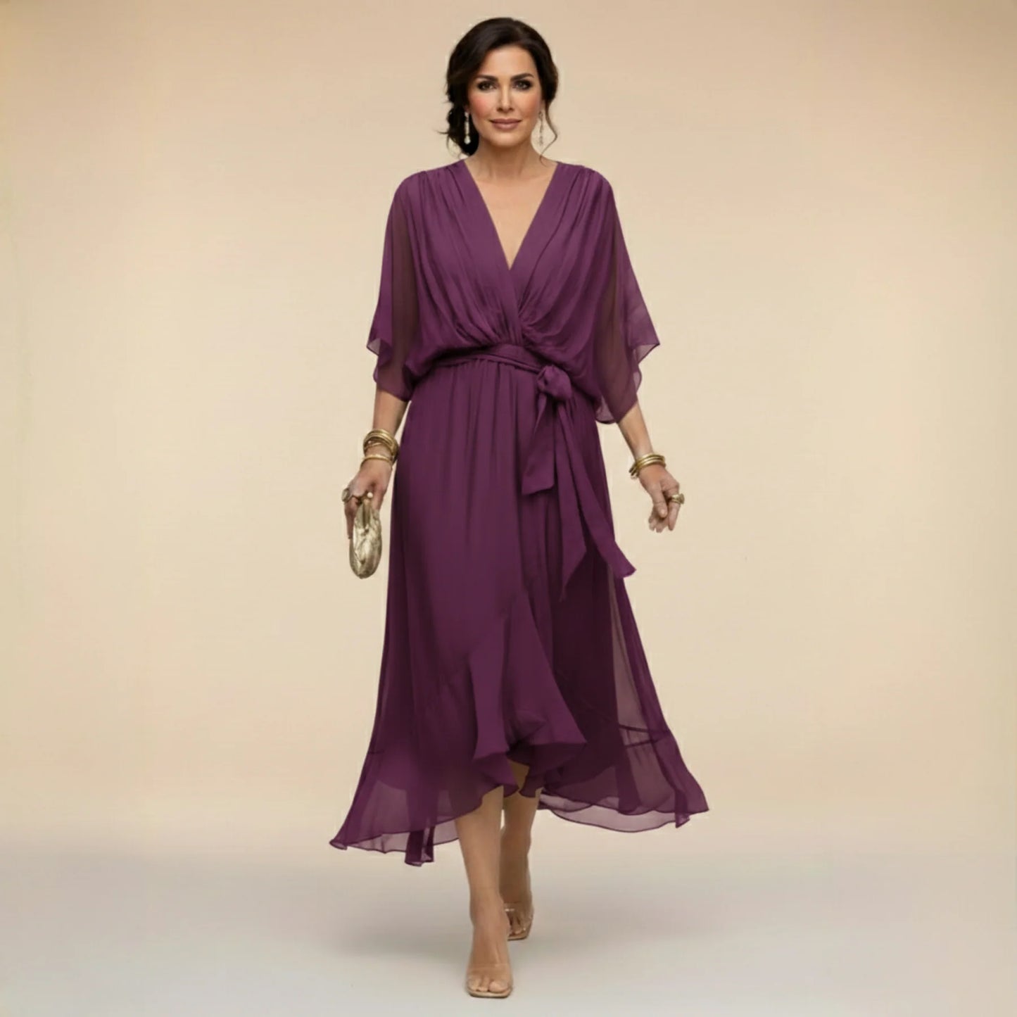 Alizée™ | Robe fluide à col en V