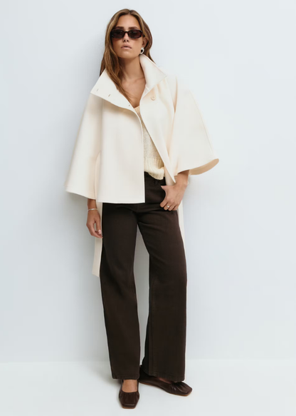 Veste Cape ceinturée
